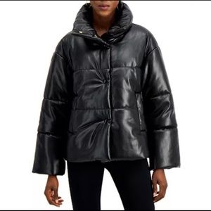 INC Leather Puffer Jacket.